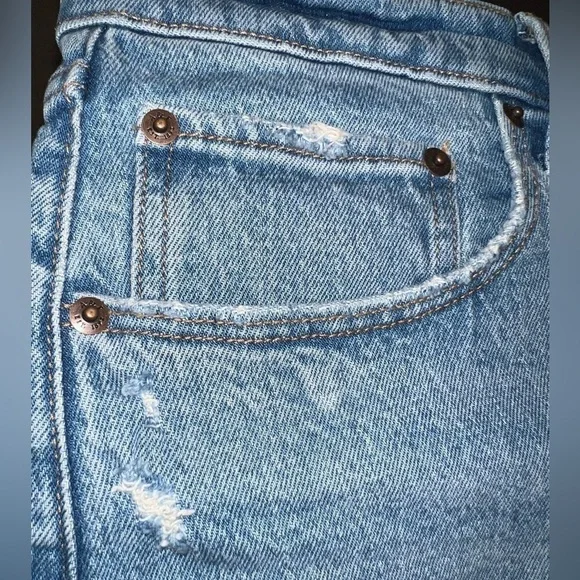 Abercrombie “The Baggy Short” cut off Jean shorts plus size - Picture 5 of 7